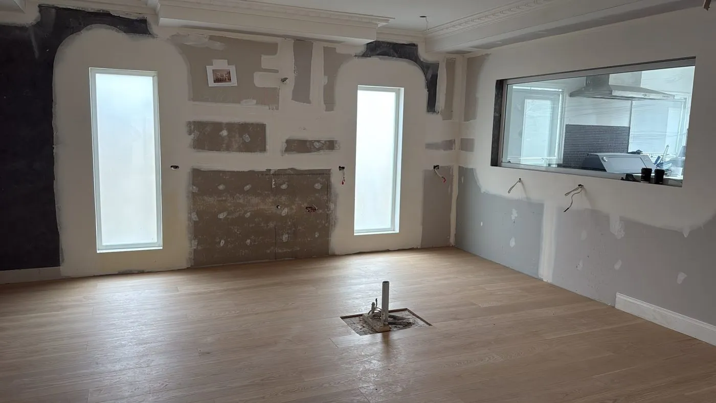 Kitchen stripped back and prepared for renovation